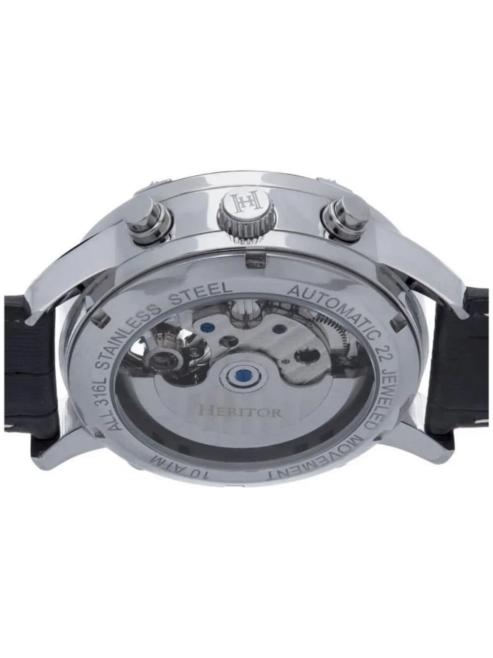 NWT Heritor Wilhelm Black Dial Men's Watch